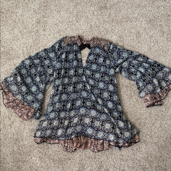 Free People Floral Mini Dress Size M NWT - Picture 7 of 13